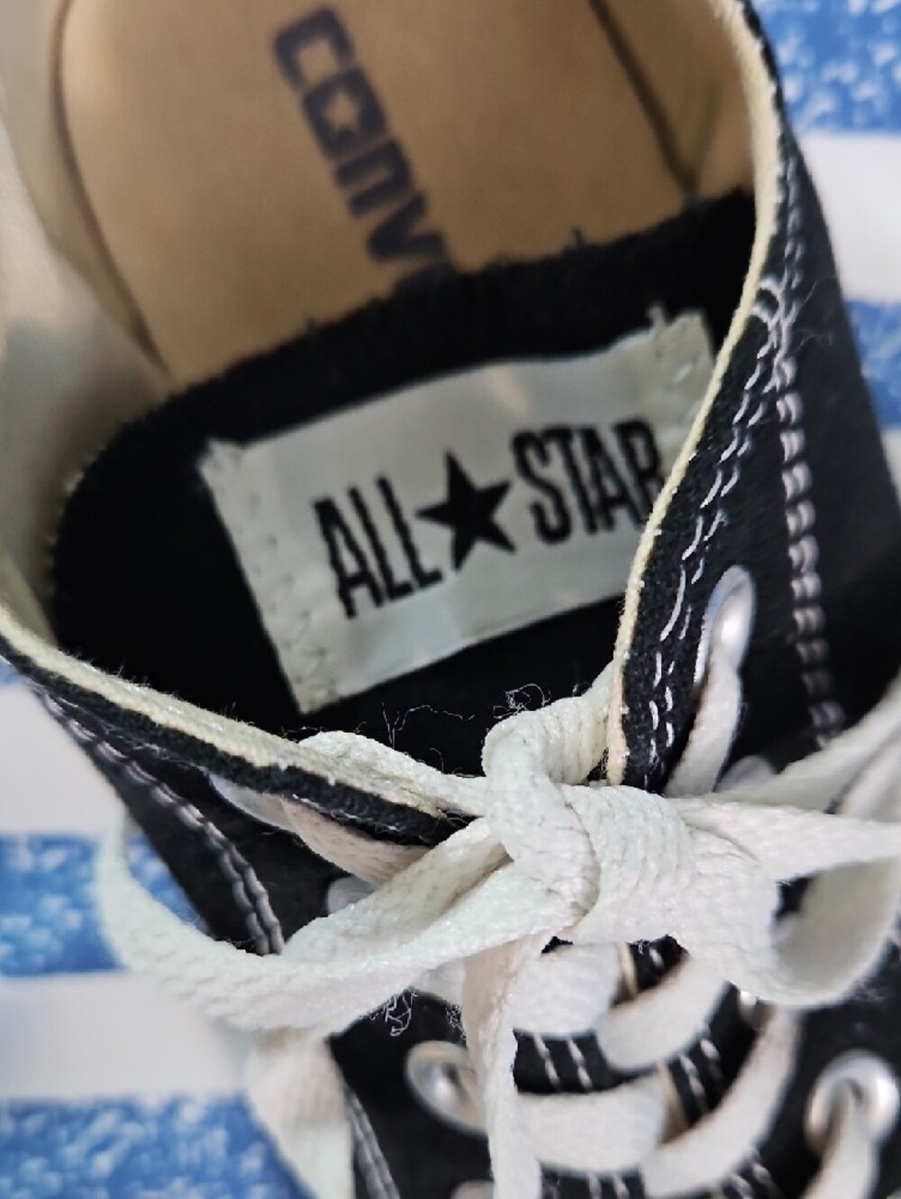 Converse Black and White Low-Top Canvas Sneakers - Picture 3 of 7